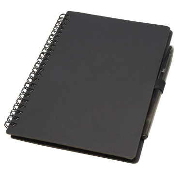 Logo trade promotional merchandise photo of: Slate reusable soft cover notebook and pen set (black ink)