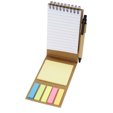 Logo trade promotional products picture of: Flipper sticky notepad with ballpoint pen (black ink)