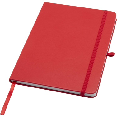 Logo trade advertising products image of: Teak A5 recycled hard cover notebook with lined pages