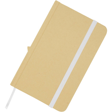 Logo trade promotional giveaways image of: Reed A6 recycled hard cover notebook with plain pages