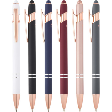 Logo trade business gifts image of: Nanna ballpoint pen with rose gold finish (black ink)