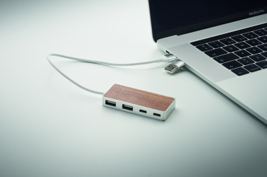 Logotrade promotional item picture of: USB hub 4 ports 27,5 cm