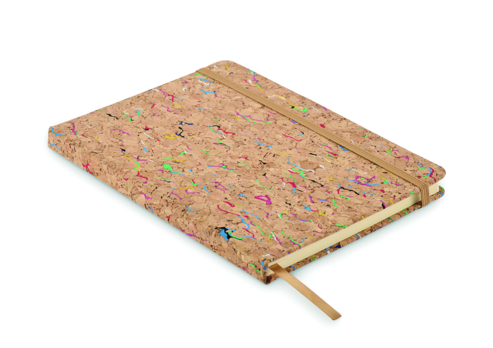 Logo trade promotional item photo of: A5 cork coloured notebook