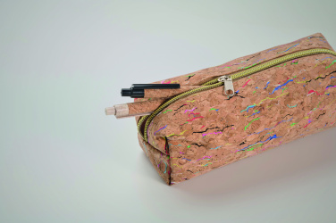 Logo trade promotional merchandise photo of: Coloured cork pencil case