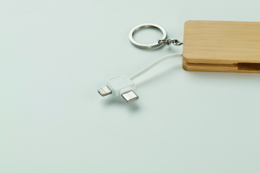 Logo trade promotional merchandise photo of: Key ring charging cable