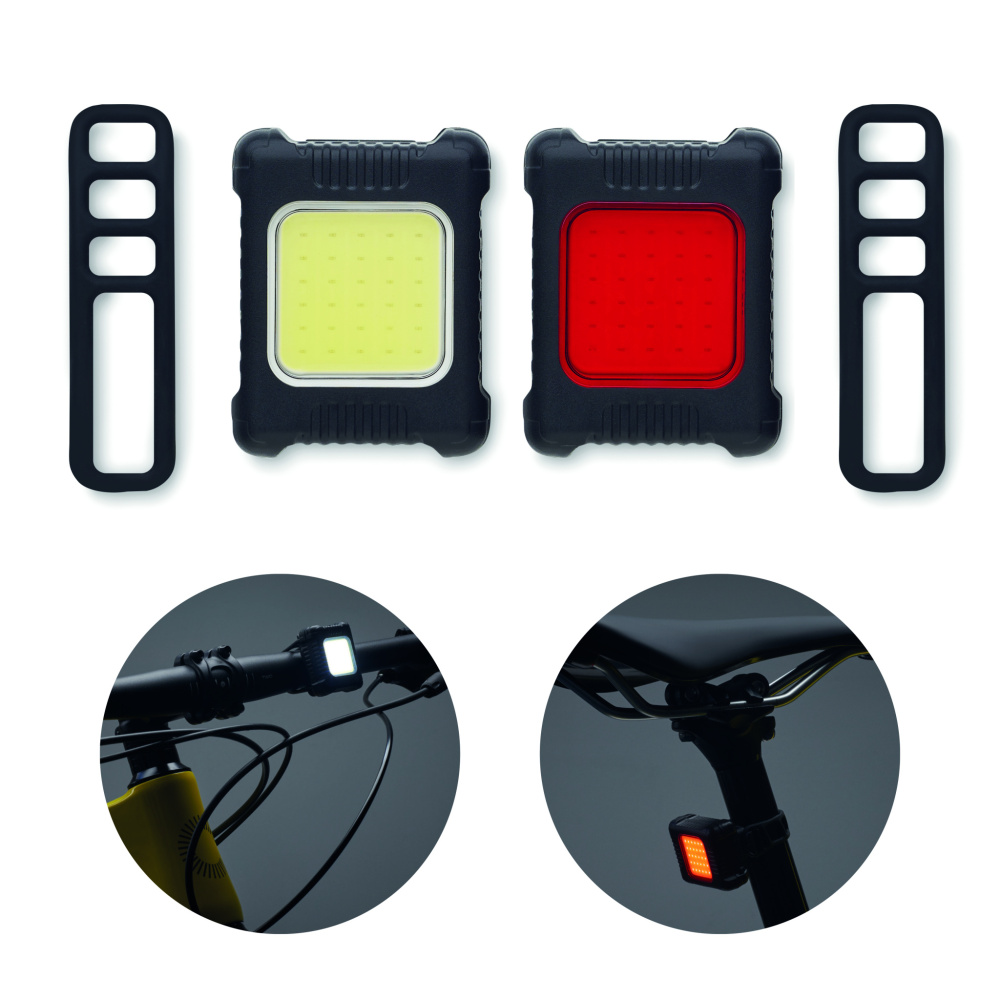 Logo trade business gifts image of: Rechargeable bike light set