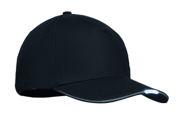 Logo trade corporate gifts image of: 5 panel LED cotton cap 220gr/m²