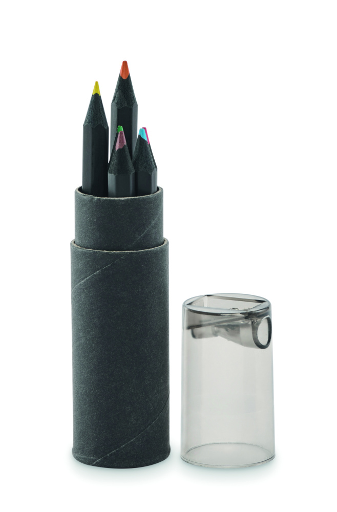 Logo trade promotional item photo of: 6 black colouring pencils