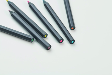 Logotrade promotional item image of: 6 black colouring pencils