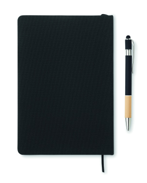 Logotrade promotional gift picture of: A5 RPET notebook with pen