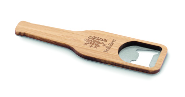 Logo trade promotional giveaways image of: Bamboo bottle opener