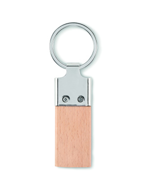 Logotrade advertising product picture of: Key ring with rubber wood