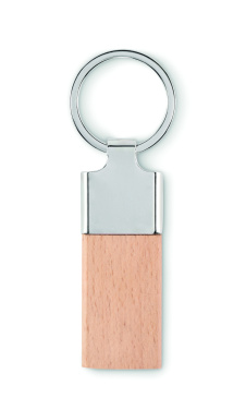 Logo trade promotional gifts picture of: Key ring with rubber wood