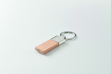 Logo trade promotional giveaways picture of: Key ring with rubber wood