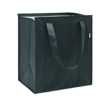 Logo trade corporate gifts image of: Non woven RPET cooler bag