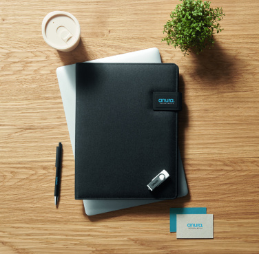 Logo trade promotional items picture of: A4 folder and wireless charger