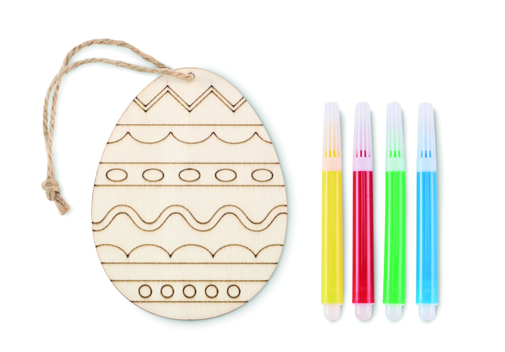 Logotrade promotional giveaways photo of: Wooden egg painting set