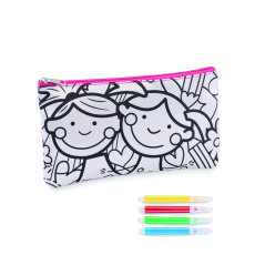 Pencil case with markers