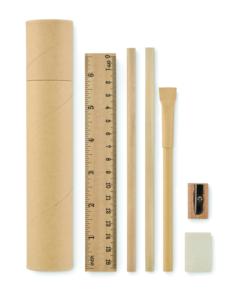 Logo trade promotional items image of: Paper tube stationery set