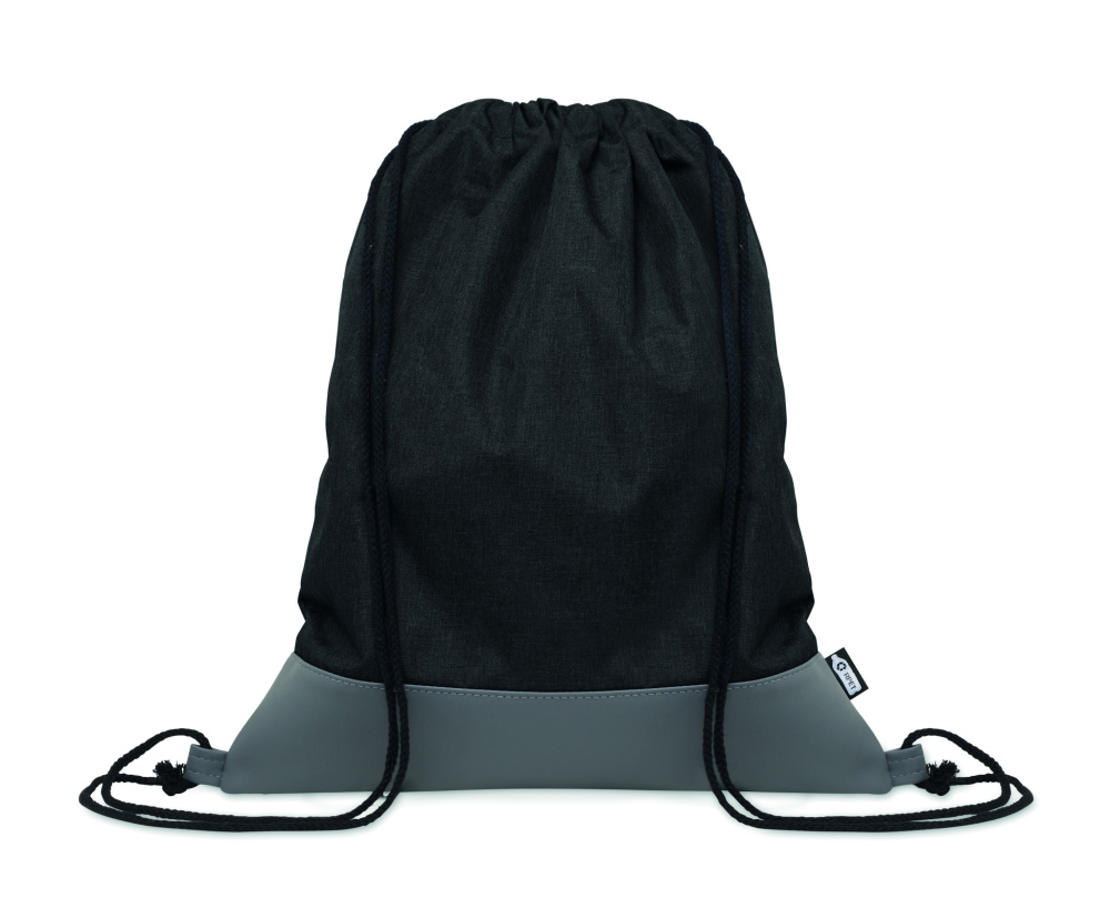 Logotrade promotional product image of: RPET PU drawstring bag 2 tone