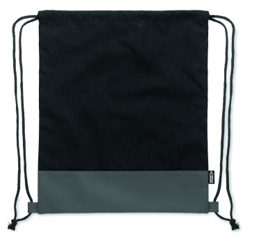 Logo trade promotional merchandise image of: RPET PU drawstring bag 2 tone