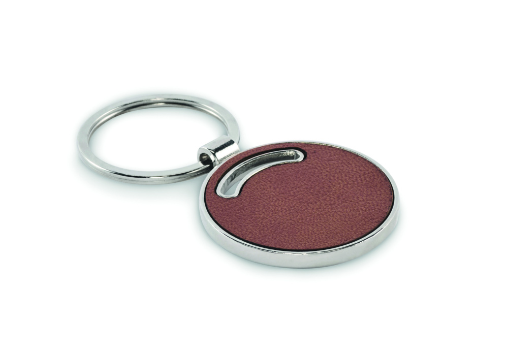 Logo trade business gifts image of: Round shape key ring