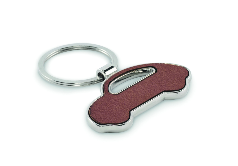 Logo trade advertising products image of: Car shaped key ring