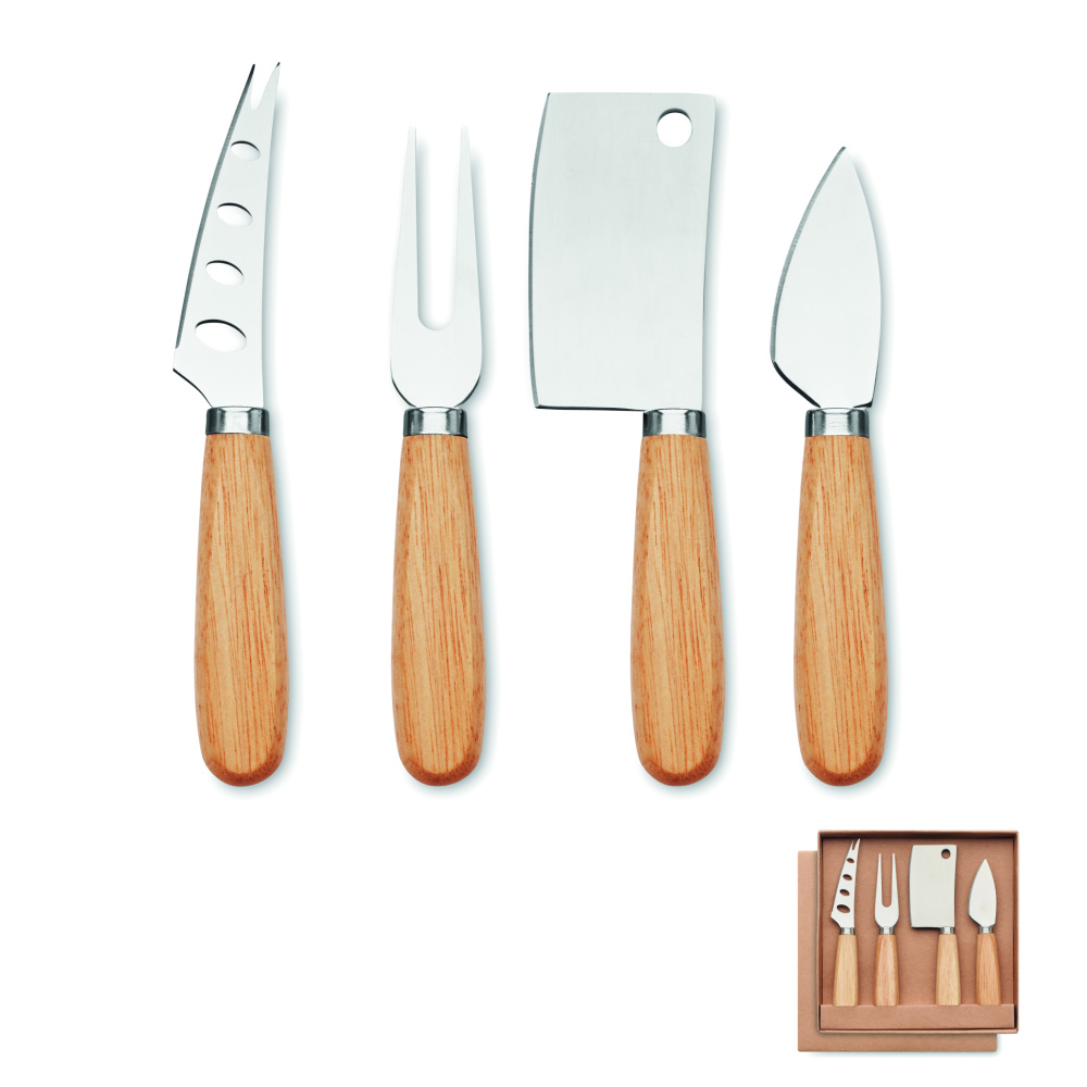 Logotrade advertising products photo of: Set of 4 cheese knives