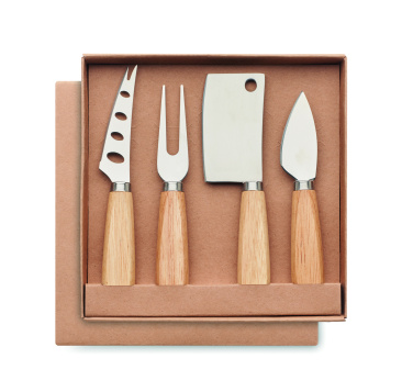 Logo trade advertising products picture of: Set of 4 cheese knives