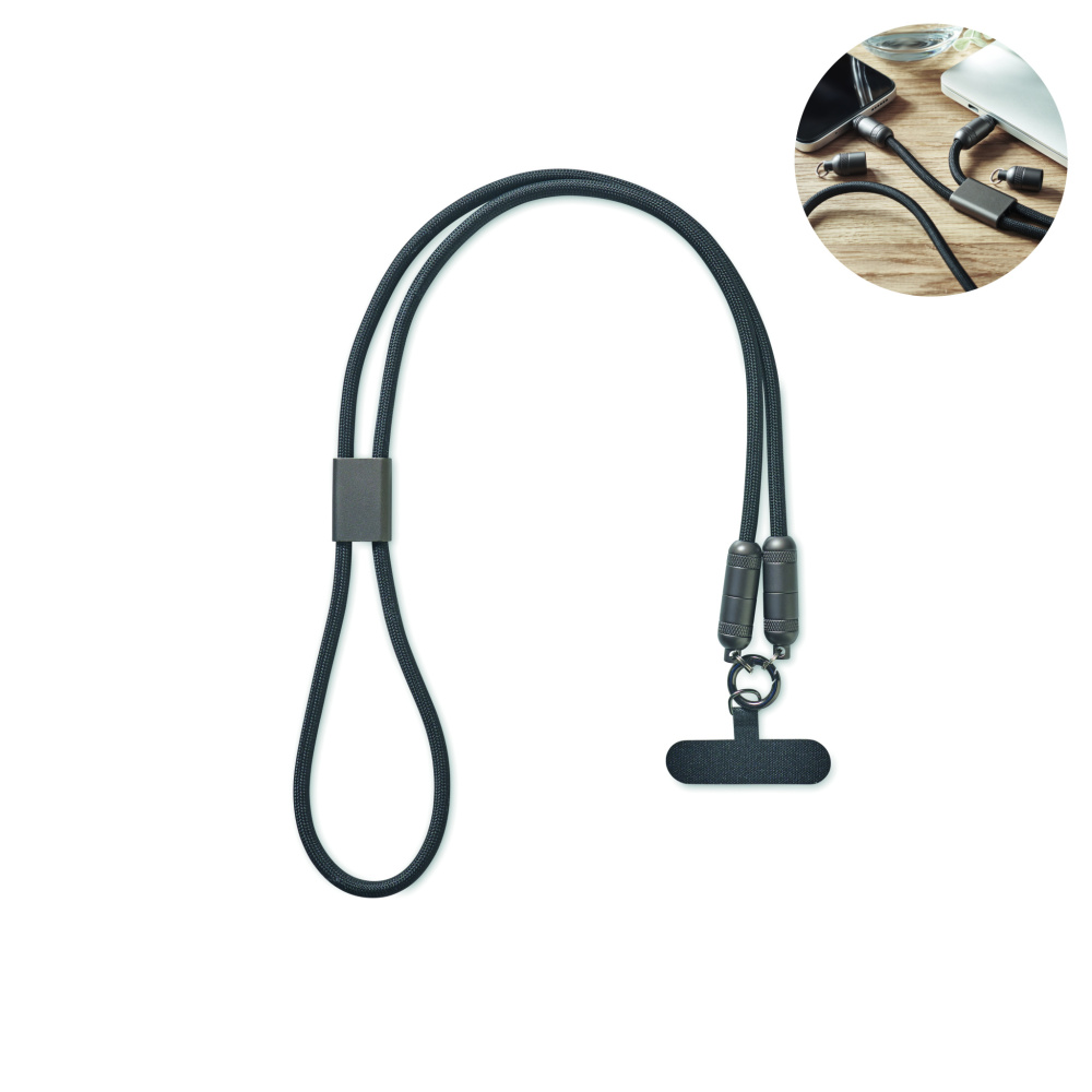 Logotrade promotional product image of: 60W phone holder lanyard cable