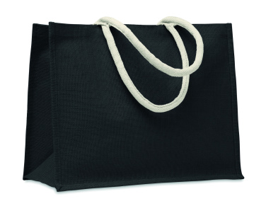 Logo trade advertising products image of: Jute bag with cotton handle