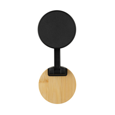 Logo trade promotional items image of: Magmount RCS recycled plastic and bamboo phone stand