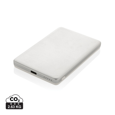 Logo trade promotional giveaways image of: Orion RCS recycled aluminum 5000 mah 5W magnetic powerbank