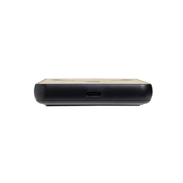 Logo trade promotional product photo of: Zen RCS rplastic 5000 mah 5W magnetic bamboo powerbank