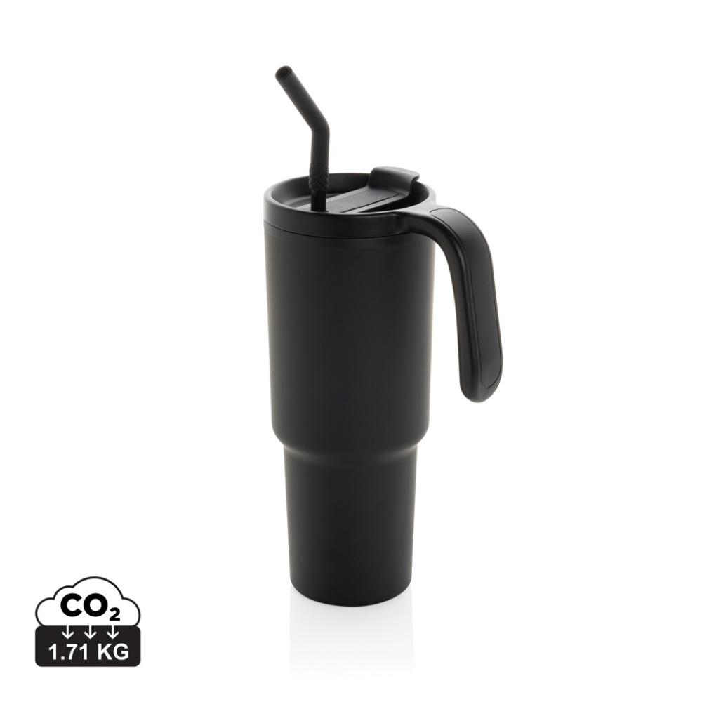 Logotrade promotional item picture of: Graphic 360 RCS certified recycled steel tumbler 900ml