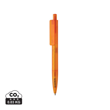 Logo trade advertising products image of: X3 GRS recycled PC plastic pen frosted