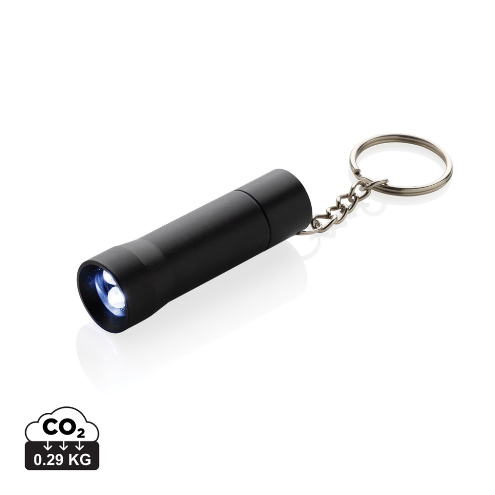 Logo trade promotional merchandise photo of: Flash RCS recycled aluminium keychain torch