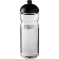 H2O Active® Eco Base 650 ml dome lid sport bottle, Transparent / Solid black