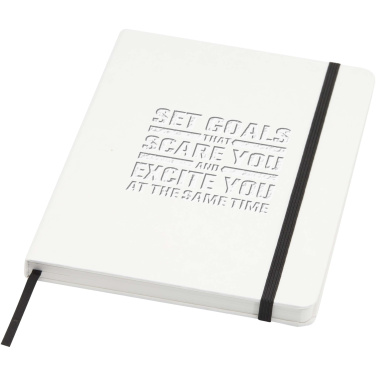 Logo trade promotional gift photo of: Holm A5 stone paper hard cover notebook with lined pages