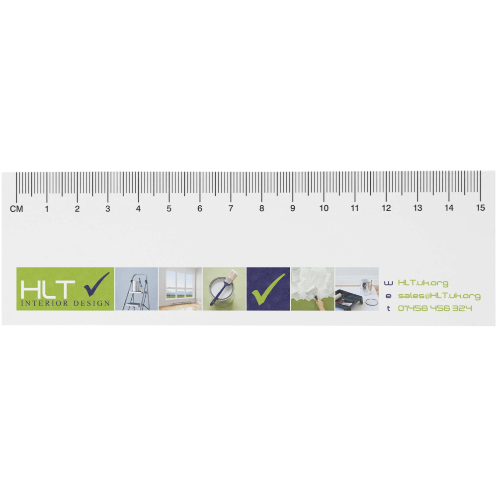 Logo trade advertising products picture of: Sticky-Mate® recycled sticky notes with printed 15 cm ruler