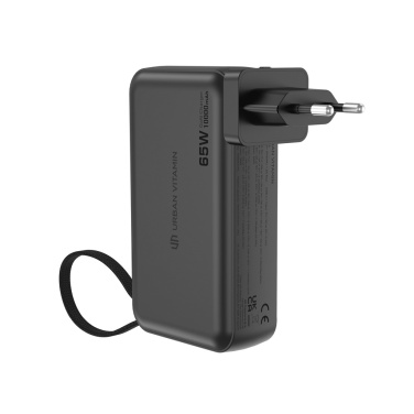 Logo trade promotional product photo of: Urban Vitamin Eureka hybrid GANcharger 10000mah powerbank65W