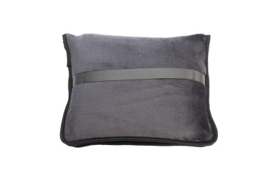 Logo trade corporate gift photo of: Blanket and pillow 2 in 1 AMIATA Schwarzwolf