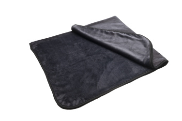 Logo trade promotional giveaways image of: Blanket and pillow 2 in 1 AMIATA Schwarzwolf