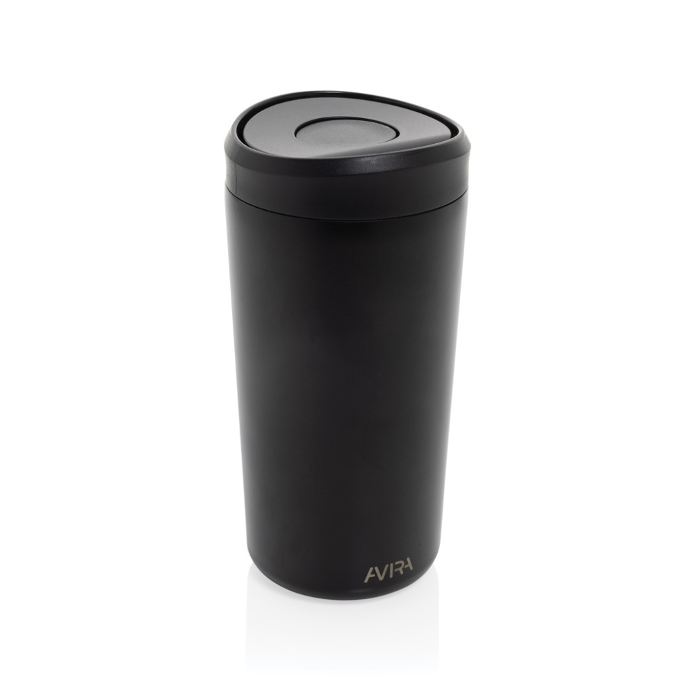 Logo trade corporate gifts image of: Avira Alix RCS re-steel click tumbler 400ML