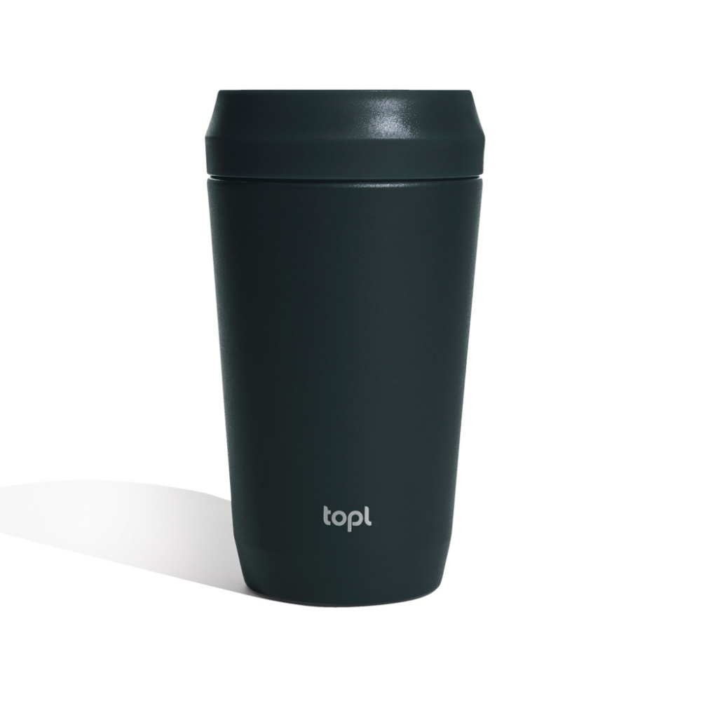 Logotrade promotional giveaway image of: Topl Recycled Steel To Go Tumbler Patented 360 Lid 354ml