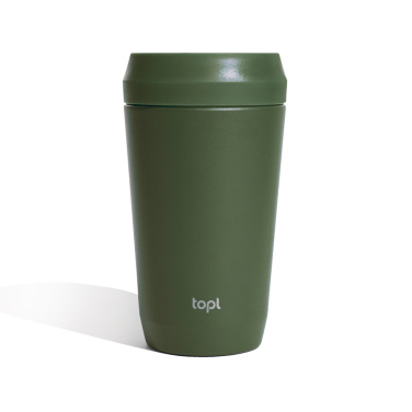 Logo trade advertising products image of: Topl Recycled Steel To Go Tumbler Patented 360 Lid 354ml