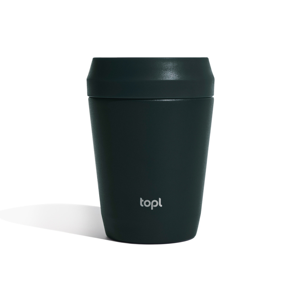 Logo trade promotional gifts image of: Topl Recycled Steel To Go Tumbler Patented 360 Lid 235ml