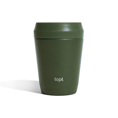 Logotrade promotional merchandise picture of: Topl Recycled Steel To Go Tumbler Patented 360 Lid 235ml