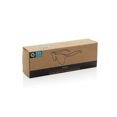Logo trade advertising product photo of: Prism RCS recycled plastic sunglasses with bamboo frame