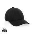 Milo AWARE™ recycled heather 6 panel cap 200gr, black